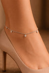 Diamond Drop Anklet – Pair