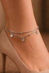 Layered Charm Anklet – Pair